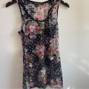 Mesh Lace Floral tank